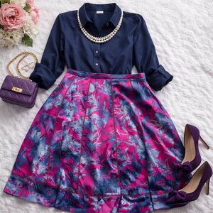 Banana Republic Floral A-Line Skirt – Size 4